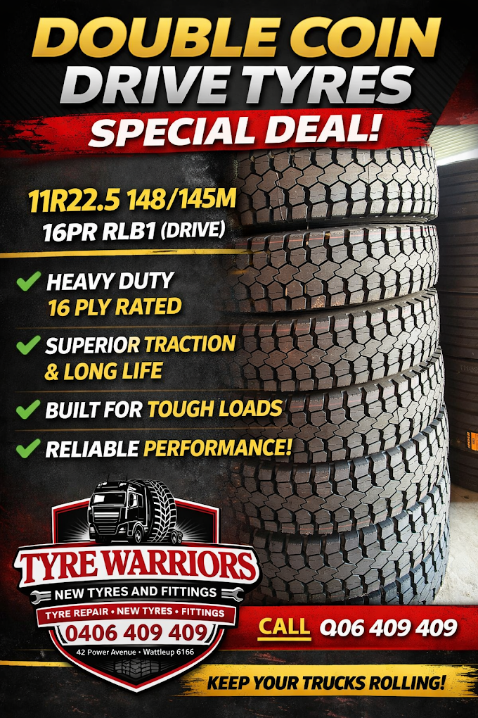 Double Coin Drive Tyres special deal — 11R22.5 148/145M 16PR RLB1 drive tyre, heavy duty 16 ply rated